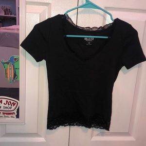 Black Hollister crop top